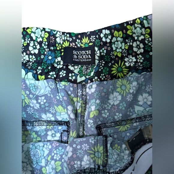 Scotch & Soda Wide Leg Ankle Trouser Pants Elastic Logo Waistband small - Picture 4 of 6